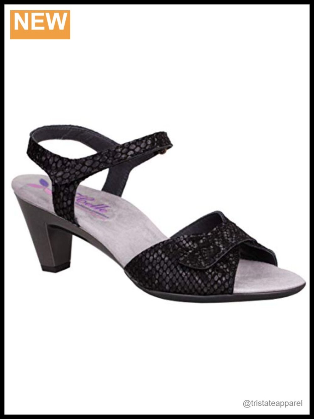 Womens Leather Comfort Dress Sandals Hook & Loop Ankle Strap Padded Sole Wed